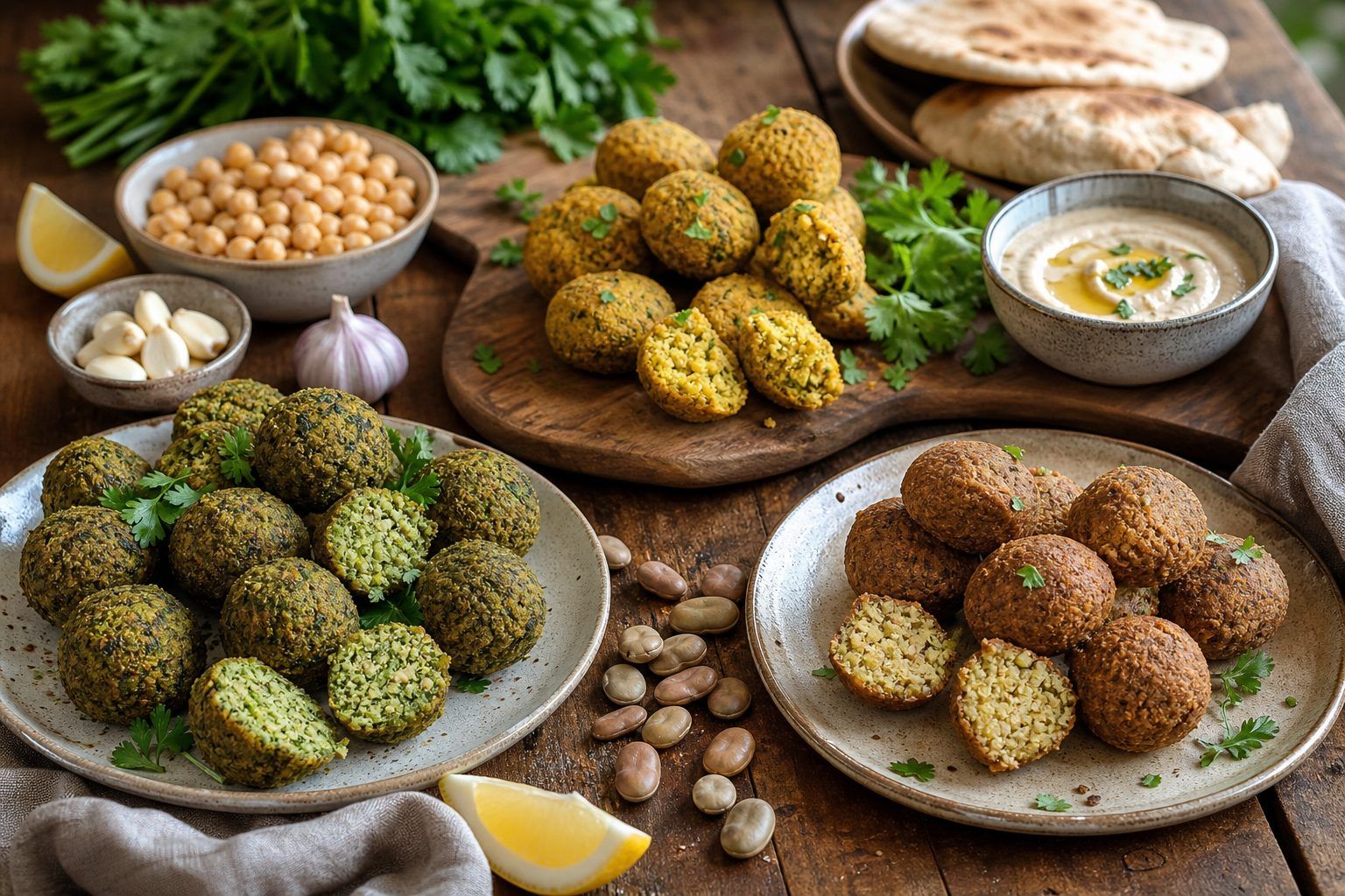 Variantes : falafels libanais, fèves et version au four