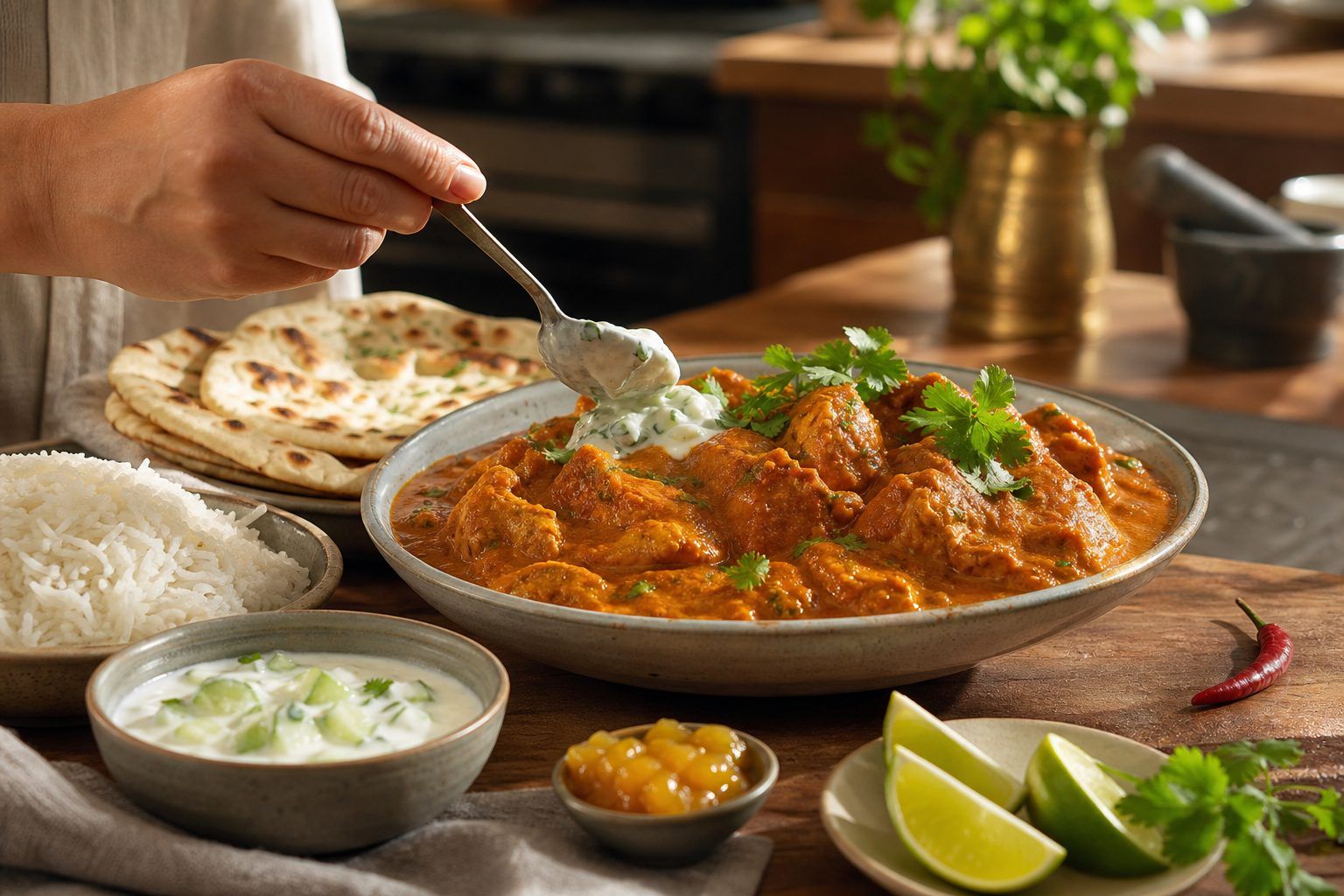 Comment servir et adapter un poulet madras sans perdre son équilibre