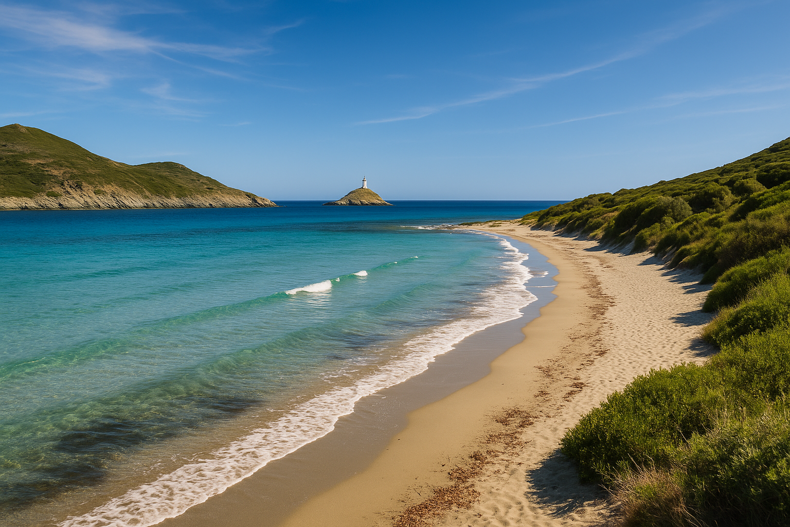 Plage de Barcaggio au Cap Corse