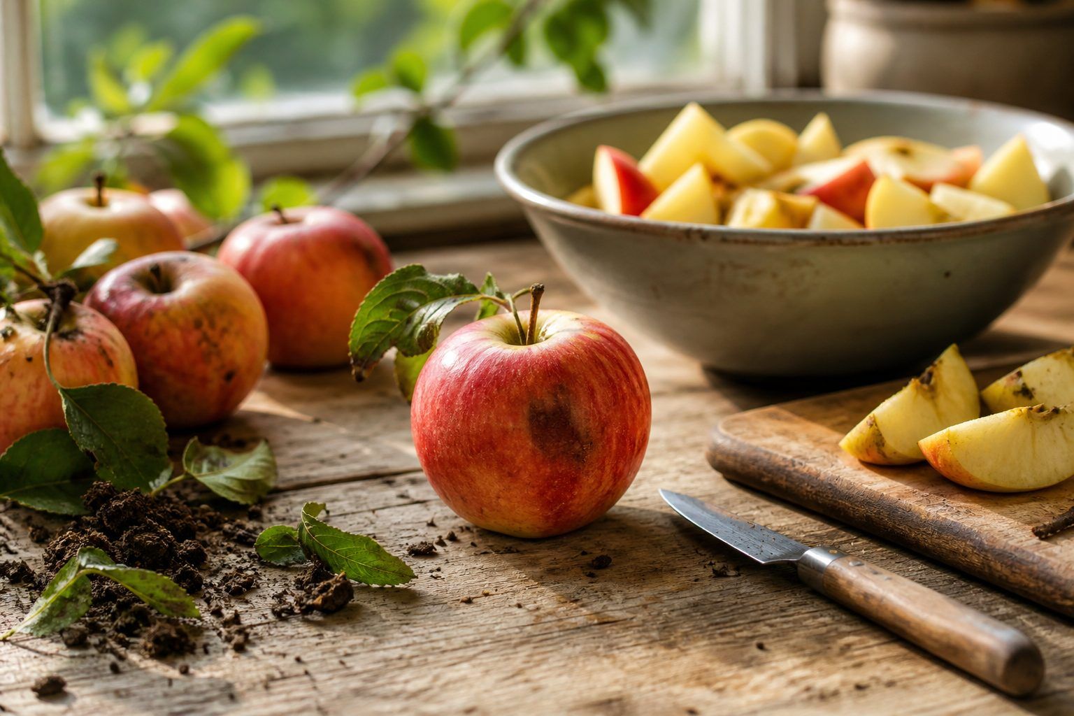 Utiliser une pomme du jardin ou abîmée sans gaspiller