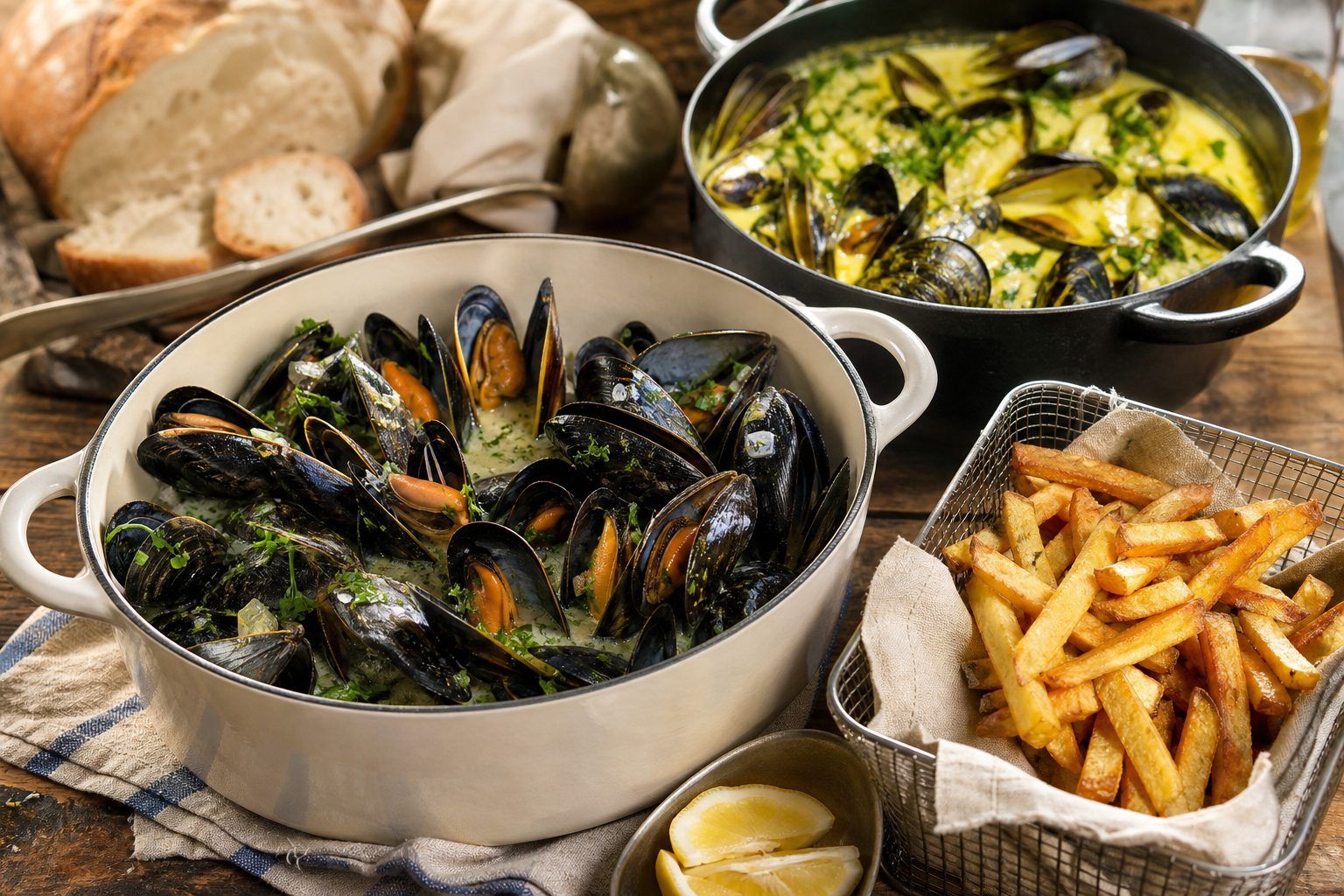Accompagnements et variantes : des moules-frites à la mouclade