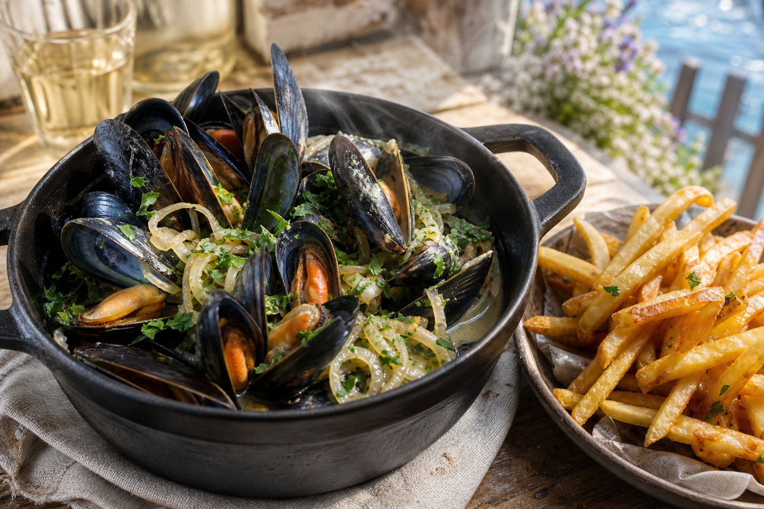 Les moules marinières révèlent leur meilleur goût en cocotte
