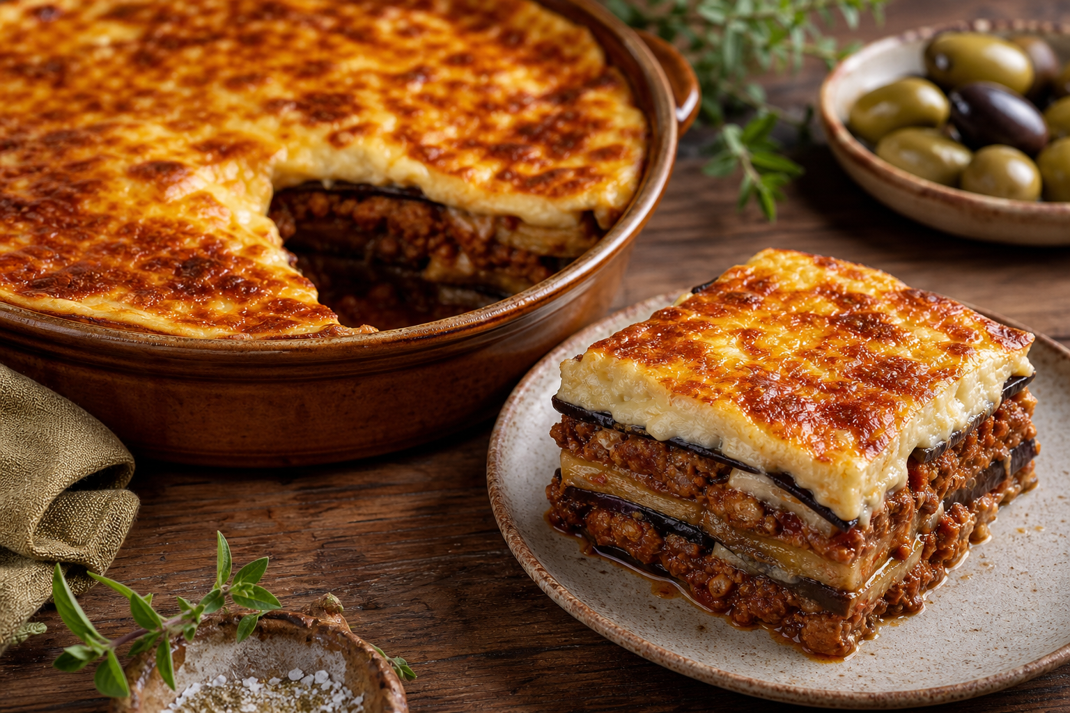 Cette recette de moussaka grecque donne un gratin fondant