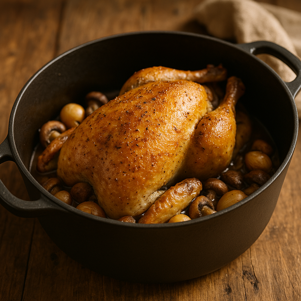 Recette pintade à la cocotte : moelleuse, facile et savoureuse
