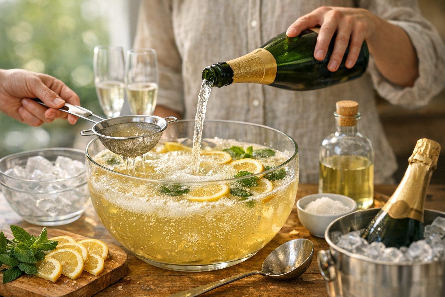 Préparation&nbsp;&nbsp;: comment réussir une soupe champenoise bien fraîche sans casser les bulles