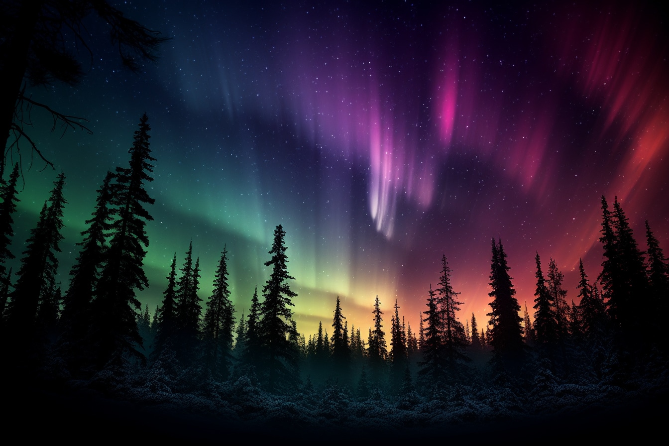 La magie des aurores boréales en Laponie